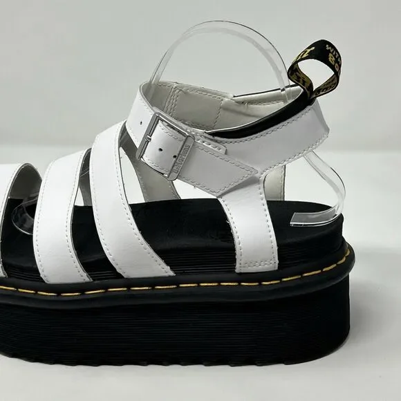 Dr Martens Blaire Quad White Hydro Leather Sandals Womens Size 9 STORE MODEL - Picture 7 of 16